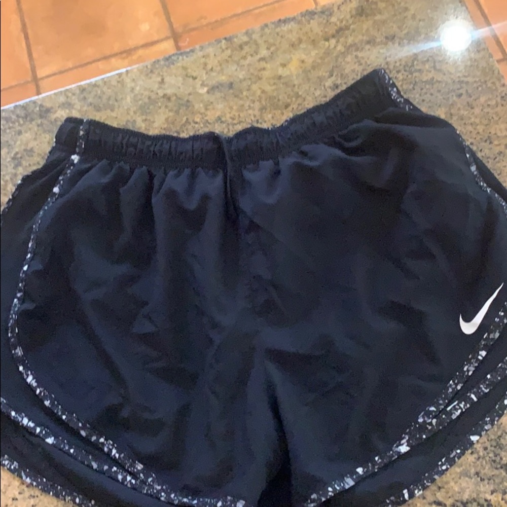 Black nike tempo shorts, never worn, size large